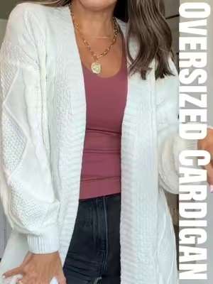 Only problem is choosing a color… which is why I got 2 🙈 #cardigan #openfrontcardigan #fallstyle #oversizedcardigan #workwear  70% polyester 30% acrylic 