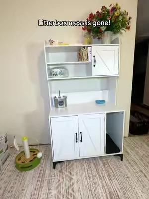 Okay, so I never thought I’d be THIS excited about a cat litter box, but here we are. 😂  This cat litter furniture is seriously a game-changer for small space furniture. It’s like my cat gets their own little private suite, and I get extra storage for all their stuff (and mine too). The 4 storage layers and locker? Perfect for keeping everything organized without cluttering up my place.  Plus, it doubles as actual furniture! I’ve got it in my living room, and it’s so sleek you’d never guess it’s hiding a cat litter box. My cat loves the privacy, and I love that it keeps the litter scatter under control. Win-win. 🙌  If you’re working with a small space or just want a cleaner, more organized vibe, this is IT. Who knew a cat litter box could be this functional AND cute? 😍 #CatLitter #Storage #SmallSpaceFurniture #CatLitterFurniture #litterboxhack 
