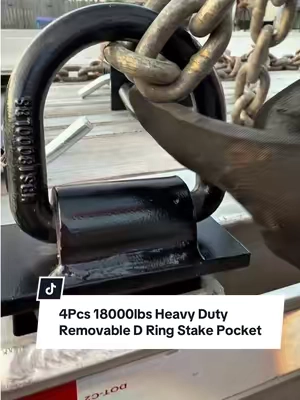 EACELIY 4Pcs 18000lbs Heavy Duty Removable D Ring Stake Pocket tie Down for Utility Trailers and Flatbeds Equipped with Stake Pockets Stake Pocket D-Rings #TikTokShopBacktoSchool #tiktokshopsummersale #paratiiiiiiiiiiiiiiiiiiiiiiiiiiiiiii #stakepocket #poket 