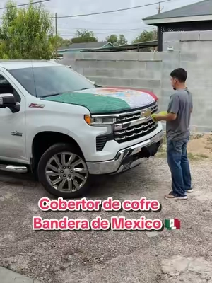 Con este cobertor de cofre Bandera de Mexico ahora estamos listos para celebrar la independencia de Mexico 🥰🇲🇽 #mexicoflag #carhood #hoodcover #banderademexico #Independenciademexico 