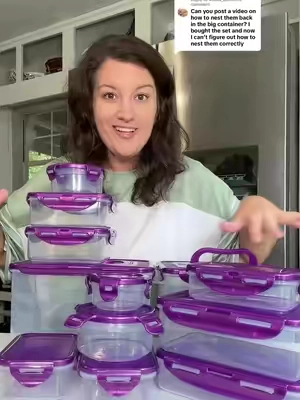 Replying to @Mama_Cannoli So many pieces for the price! This is a set of 13 lock n lock containers. Perfect for food storage or organizing anything! #locknlock #foodstorage #storagecontainers #organizedhome