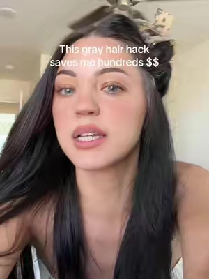 If you have gray hair it’s a MUST. 10/10 will always repurchase. @tarte cosmetics  #rootcoverup #grayhair #grayhairsolution #tiktokshopsummersale #greyhair 