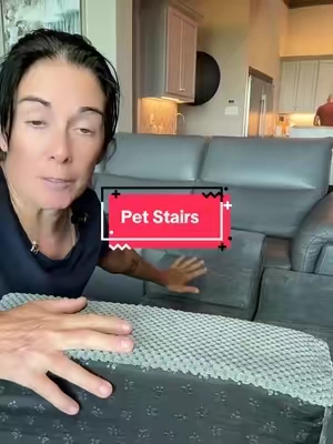 These curved foam dog stairs create a gentler climbing angle for small dogs, senior pets, short-legged breeds, injured dogs, and older cats. They feature supportive high-density foam, a textured surface for grip, a non-slip bottom, and a removable machine-washable cover. Available in three-, four-, and five-step sizes for beds, couches, chairs, and other furniture.  #dogstairs #senior dog #dogmusthaves #petaccessories #tiktokshopfinds