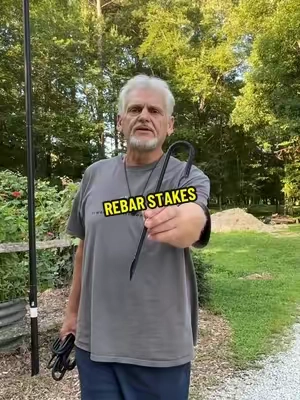 【SummerFinds】VEVOR Rebar Stakes,  12-Inch, Heavy-Duty 0.4 in Diameter J Hook, Galvanized Steel Ground Anchors with Chisel Point End & Rust-Resistant Coating, for Gardening Support, Fence, Camping Tents (16-Pack) ##tiktokshopsummersale##summerfinds##vevorsuperbrandday##rebar##anchor