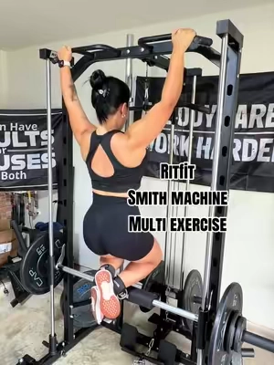 Tener nuestro propio gym en casa es la mejor decisión de nuestras vidas! Ahorramos tiempo, no perdemos la motivación tan rápido y ahorramos mucho dinero. #smithmachineworkouts #gym #homegym #exercises #Fitness @RitFit 