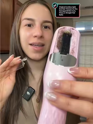 Ya vieron el precio??✅😍✨súper buena 10/10 Recortadora de pelo de punta dividida inalámbrica original para la batería de cabello seco, dañado, rizado, rizado o liso Herramienta de peinado para el hogar operada para puntas abiertas #hairrepair #hairtrimmer #drydamagedhair #cuidadodelcabello #straighthair 