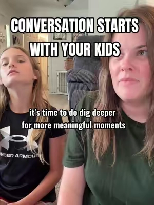 Sometimes I don't even know what to say to my own kids.. 🫠 these conversation prompts from @Tales Co really are so much fun! #qualitytimewithkids #intentionalparenting #cardgames #kidsgames #parentsoftiktok