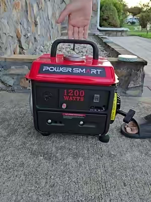 PowerSmart 1200W portable gas generator review featuring 120V AC and 12V DC power outlets. Lightweight 34lb emergency power generator with standard plug ports for off-grid camping and back-up power. #backuppower  #portablegenerator #campinggear #offgridpower #gasgenerator 