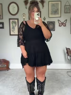These lace coverups make THE cutest dresses 😍 #curvyfashion #plussizefashion #swimcoverup #lacedress #tiktokshopsummersale 