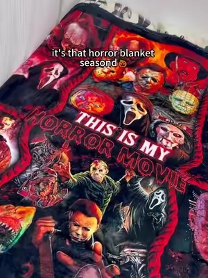 Horror movie blanket🎃👻🎁#tiktokshopsummersale #halloweenvibes #fyp #horrormovie #cuteghost 