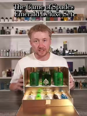 This 8 piece @Game Of Spades Emerald Deluxe set might be their best bundle yet. #fragrance #perfume #cologne #fragrancetiktok #perfumetiktok 