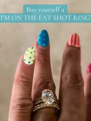The ring I wear in the middle of my weight loss journey when my real one won’t fit. 💝 SO FANCY & comes with the ring + 2 bands 💍 #ring #bridalset #tiktokshopsummersale #tiktokmademebuyit #jewelry 