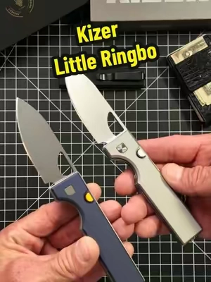 The Kizer Little Ringbo has a super clean, minimalist look with no billboarding. It features a 2.95" AEB-L blade, lightweight aluminum handle, and weighs just 3.3 oz—an awesome EDC option. #Kizer #LittleRingbo #EDC #PocketKnife #KnifeCommunity 