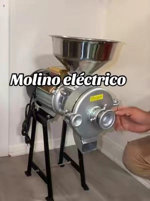 Molino eléctrico de granos, molinillos de especias de 3000 W, molino de maíz comercial con embudo, máquina de polvo de espesor ajustable, #molino de harina y cereales de alta resistencia, molinillos de trigo, #molinillo seco