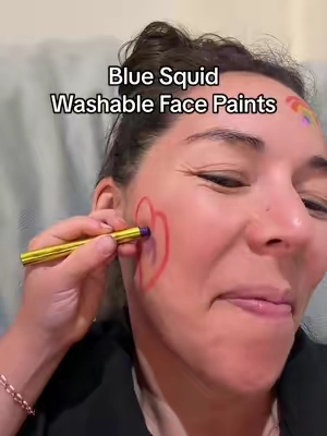 Replying to @April they wash off easily. At the end here, I’m just using a washcloth with warm water. If you prefer the paints to stay on longer, we will use a setting powder to lightly dust over. Hope this helps! #ad #kidsactivities #facepaint #nontoxic #motherdaughtertime 