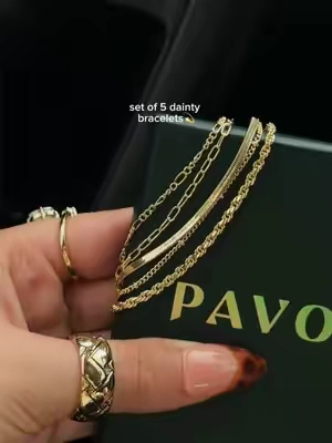 #goldjewelry #bracelet #braceletset  #jewelry #daintyjewelry 