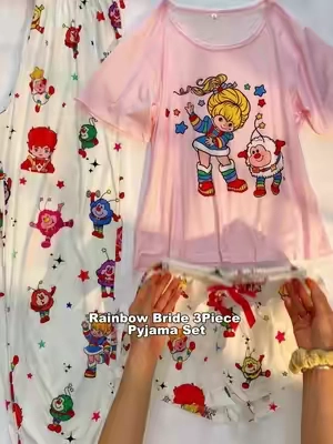Rainbow Girl 3pc Pajama Set #rainbowbridge #TikTokShopDealsforYouDays#halloween#pjs