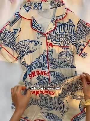 Fish pajamas set #sardines#fish#usa#tiktokshopdealsforyoudays#pajamas