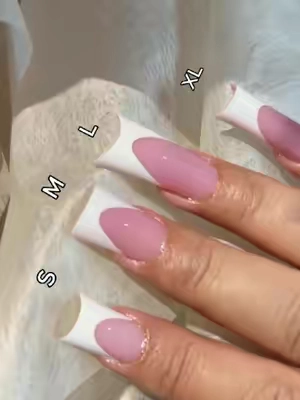 Whichlengthisyourfavorit🦆🤏VV#naildesign #frenchtipnails #ducknail #nailsalon #DIY 