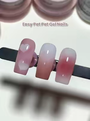 Easy Pat Pat Gel Nails🥰 💕Using Beetles 6 Colors Muted Blossom Pat Pat Gel Set #beetlesgelpolish #patpatgel #nailtech #tiktokshopsummersale #nailart 