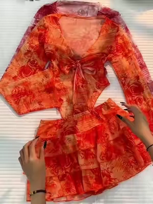 Floral sexy set 🌸 #set  #floral #twoPiece #growtogether #tiktokshopsummersale 