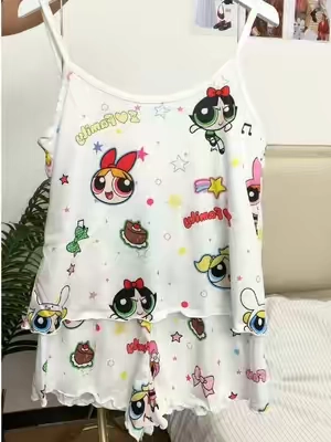 Women’s Powerpuff Girls print pajama set #pajamas #powerpuffsgirls #pjs #summersales #spotlightfinds 