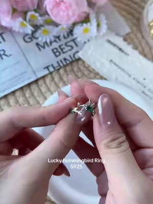 #hummingbird #ring #s925 #luckyring 