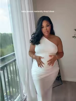 😇🤍🤰🏽 #babyshowerdress #maternityshoot #pregnancytiktok #expectingmom #maternityfashion 