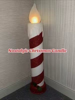 Nothing feels quite as nostalgic as a giant Christmas blow mold! This oversized vintage candle feels just like Christmas in the 80s! ##christmasinjuly##christmasnostalgia##80skid##blowmold##vintagechristmas