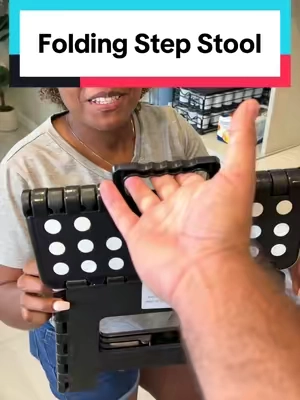 If you have a short person in your life, you know the struggle. #foldingstepstool #stepstool #shortpeopleproblems 