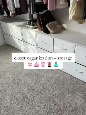 Affordable + great quality! Love this closet organization hack 👚👙👗 #closetorganization #closetorganizationhacks #dresser #storage #organization 