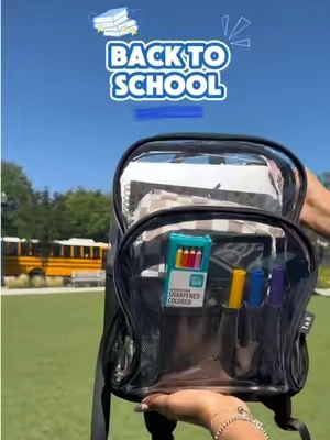 The clear backpack it’s a perfect option for back to school… #tiktokshopsummersale #backtoschool #TikTokShop #SchoolEssentials 