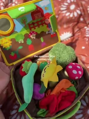 some toys get played with once… and some become part of the daily rotation. 🥹🌱 I love watching her pull all the little veggies out and discover something new every time she plays, as her brother (tries to) teach her the names of everything. it’s such a cute little sensory activity for curious babies 🤍 #MomFinds #BabyToys #SensoryPlay #MontessoriInspired #TikTokShopFinds