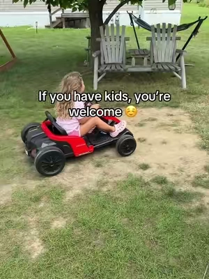 These 24 Volt go-karts are pretty fast and super fun to ride! #electricrideon #kidsrideon #electricgokart #gokart #kidsgokart 