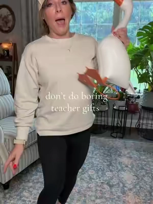 POV: You were going to give another mug… until you found Giddy the Goose. 🪿🍎 Dress him up with a little backpack, an apple, or a pencil and you’ve got the cutest teacher gift they’ll display all school year. The best part? You can change his outfits for every season, so it’s a gift that keeps making people smile. 🎒📚✏️🍎 #T#TeacherGiftsB#BackToSchoolT#TeacherTokC#ClassroomDecorPorchDecor