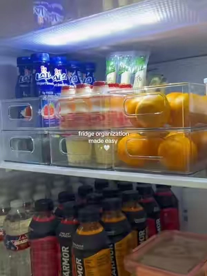 If you love an organized fridge, you need these🤭🤍 #fridgeorganization #fridgerestock #organization #organizationhacks #refrigeratororganization 