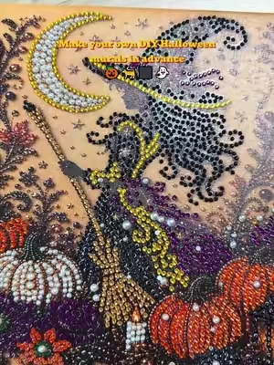 🥰🎃❤️‍🔥 Relaxing Halloween DIY that turns tiny pearls into spooky-cute decor #DIY #giftideas2026#halloween #halloweencostume #halloweendecor