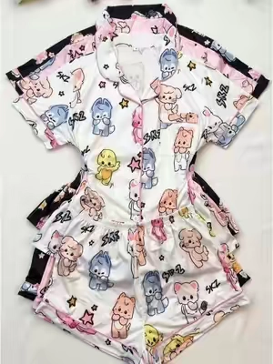 Kpop tyle Kawaii animal print pajamas set #straykids #pajamas #pjs #spotlightfinds #2pcs 
