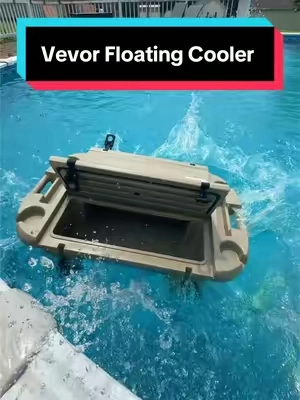 Vevor floating 40QT cooler with dry storage. @VEVOR Outdoor Store #floatingcooler #icechest #drybox #coolers #kayaking 