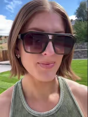 Olive green oversized aviator sunglasses that are 20/10.  So so pretty + comfy! @Quay  #greensunglasses #olivegreen #aviatorsunglasses #quay #tiktokshopcreatorpicks 