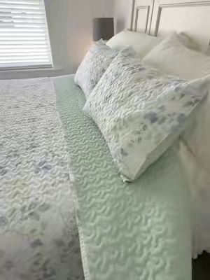 This floral quilt set adds the prettiest touch to any bedroom 🌸🛏️ Lightweight, cozy, and perfect for creating a warm cottage-inspired space you’ll love. #floralquiltset  #quiltset #bedding  #cottagestyle