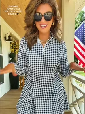 Okay this athleisure dress but style it for gameday!!!! It would be ADORABLE! 🙌🏻🖤 #tennisdress 
