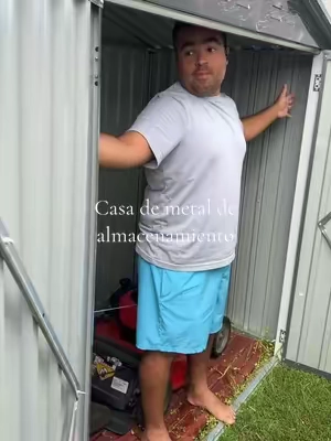 Casa de metal para almacenar 6x4 @Comhoma Pet #shed #metalshed #storageshed #gardenshed #outdoororganization 