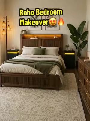 Everything is linked below 🤩🙌 #bedroommakeover #boho #bedroom #furniture #deals 
