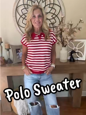 I’m in a small in this cute polo sweater from @Saodimallsu #cutetop #casualoutfits #OOTD #over50 #ootdinspo 