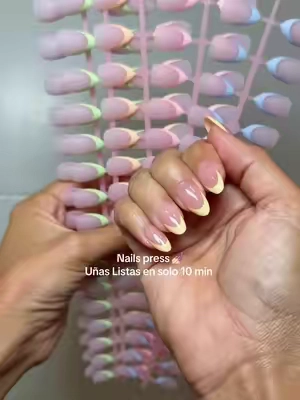 Nails press en solo 10 min Uñas Listas!!  #pressnails #nails💅 #nailsdone #tiktokshopsummersale #tiktokshopcreatorpicks 