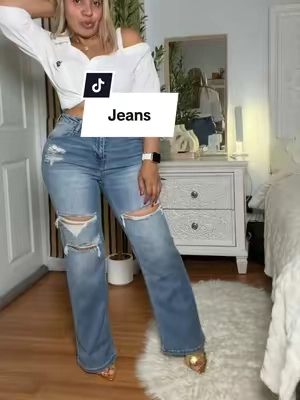 Jeans con buen expande @Fashion Nova #tiktokshopsummersale #baggyjeans #womenwear #rippedjeans #fashionnova 