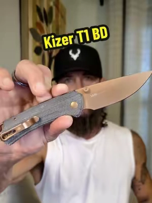 The Kizer T1 BD is one sharp-looking EDC. It features a premium Nitro-V steel blade, a comfortable Micarta handle, and I went with the stunning Sunset PVD finish. Definitely one that stands out in the collection.  #Kizer #KizerT1BD #EDC #PocketKnife #EverydayCarry