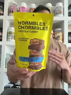 NEW Peanut Caramel Nougat Chocolate - @Hormbles Chormbles  Per 3 pcs: 190 Cals 10g Protein #hormbleschormbles #proteincandy #proteinchocolate 