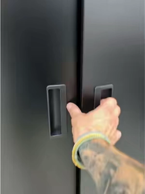 This metal storage cabinet is very nice and spacious #tiktokshopcreatorpicks #summerfinds #storagehacks #cabinets #garagestorage 